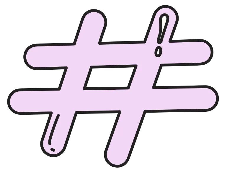 Hashtag décoratif